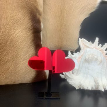 Pendientes de corazones grandes