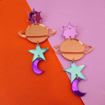 Pendientes universo naranja