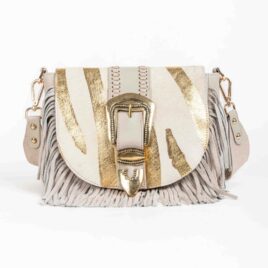 Bolso Western Animal print dorado