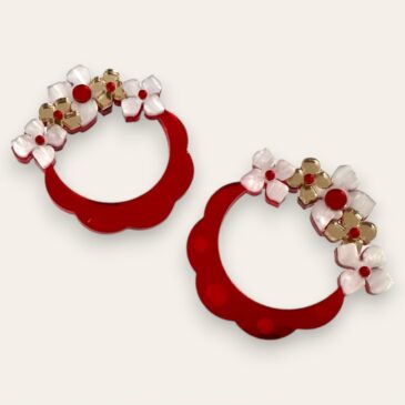 Pendientes Jarreria Midi rojos