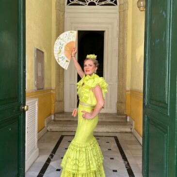 Vestido de gitana pistacho olé