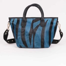 Bolso Animal print de piel azul ducados