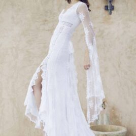 Vestido de Novia Manga Blonda