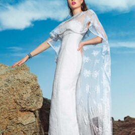 Vestido de novia palabra de honor sirena largo