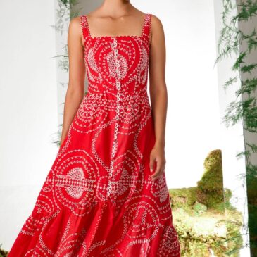 Vestido largo Greba rojo