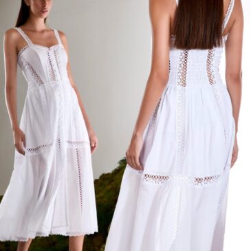 Vestido largo Dafelle blanco