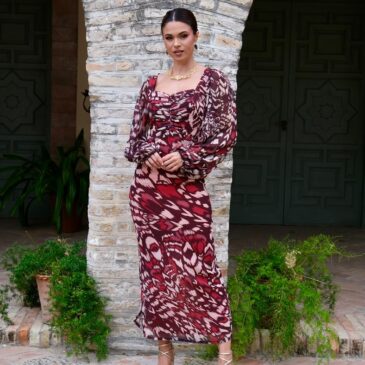 Vestido midi Monet