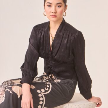 Blusa en Jacquard de rayón