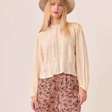 Blusa romántica cinta calados Ibory