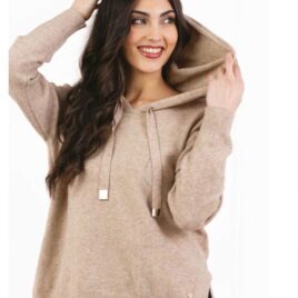 Jersey con capucha Beige