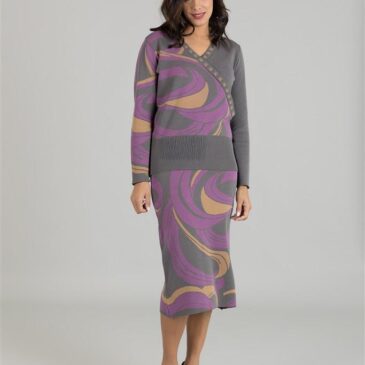 Jersey cruzado Jacquard