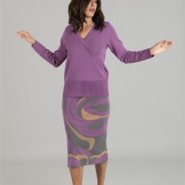 Jersey cruzado morado. Talla grande