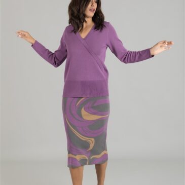 Jersey cruzado morado. Talla grande