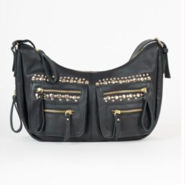 Bolso en piel Boho negro