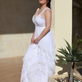 Vestido de novia Ibicenco de Charo Ruiz sin cola