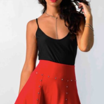 Falda Pretty Woman de Punto Roma roja