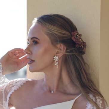 Pendientes de flor en cristal de Swarovski