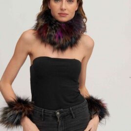 Puños de pelo natural elásticos y adaptables en multicolor