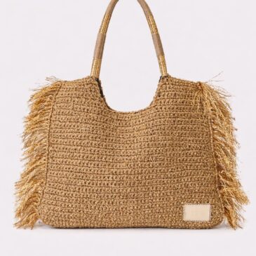 Bolso formato Shopper de Lurex Dorado