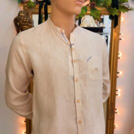 Camisa de lino con bolsillo Darío Beig