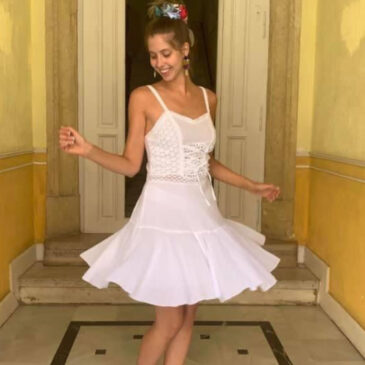 Vestido corto  Lara ibicenco con espalda descubierta