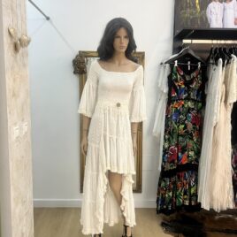 Vestido corto delante y largo detrás  ibicenco