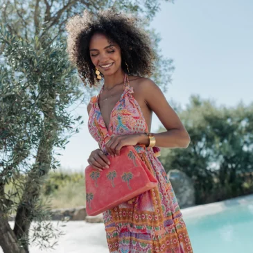 Bolso Palm Velvet naranja