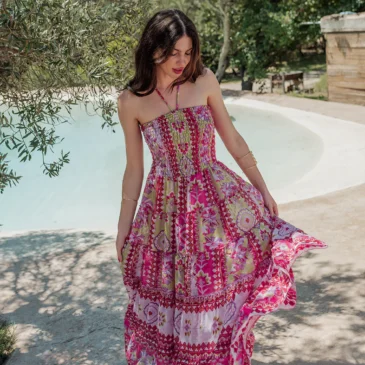 Vestido largo rojo Lombok