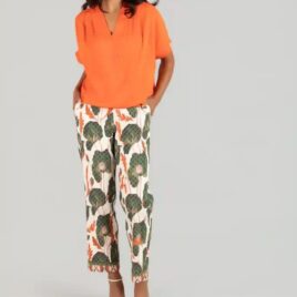 Blusa falso cruzado acorde botánico