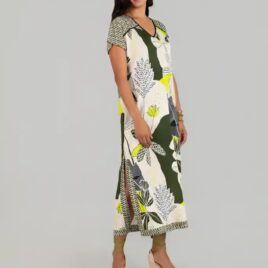 Vestido Maxi hojas midi