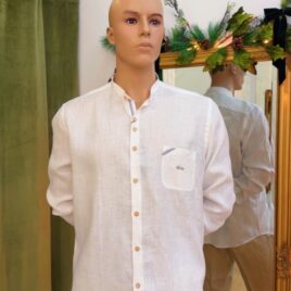 Camisa de lino con bolsillo Darío