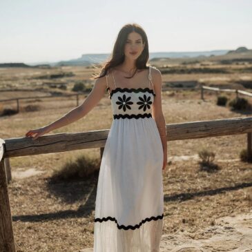 Vestido de tirantes largo Saba
